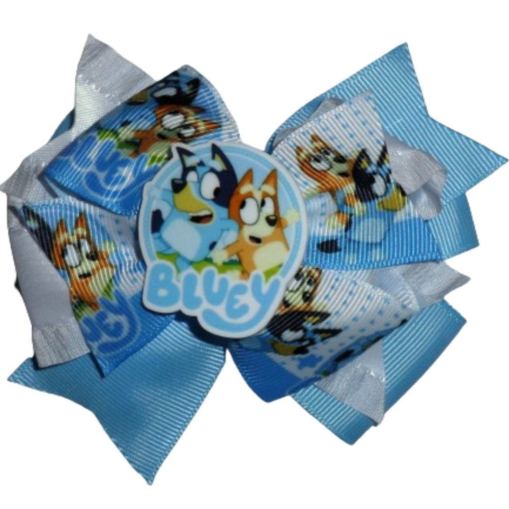 Bluey Cartoon Dog Girls 4.5-Inch Hair Bow Clip